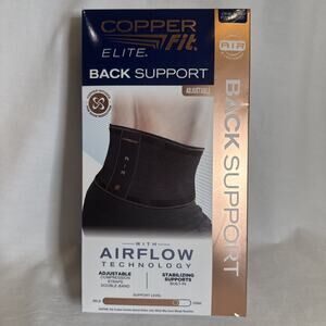 Copper Fit Elite Back Support With Air Flow Back Brace- 30''-50'' Waist Open Box